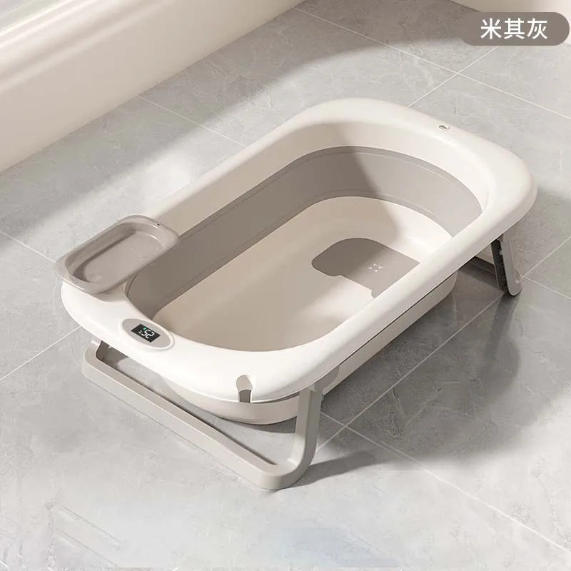 Newborn Baby Sitting And Lying Shower Basin