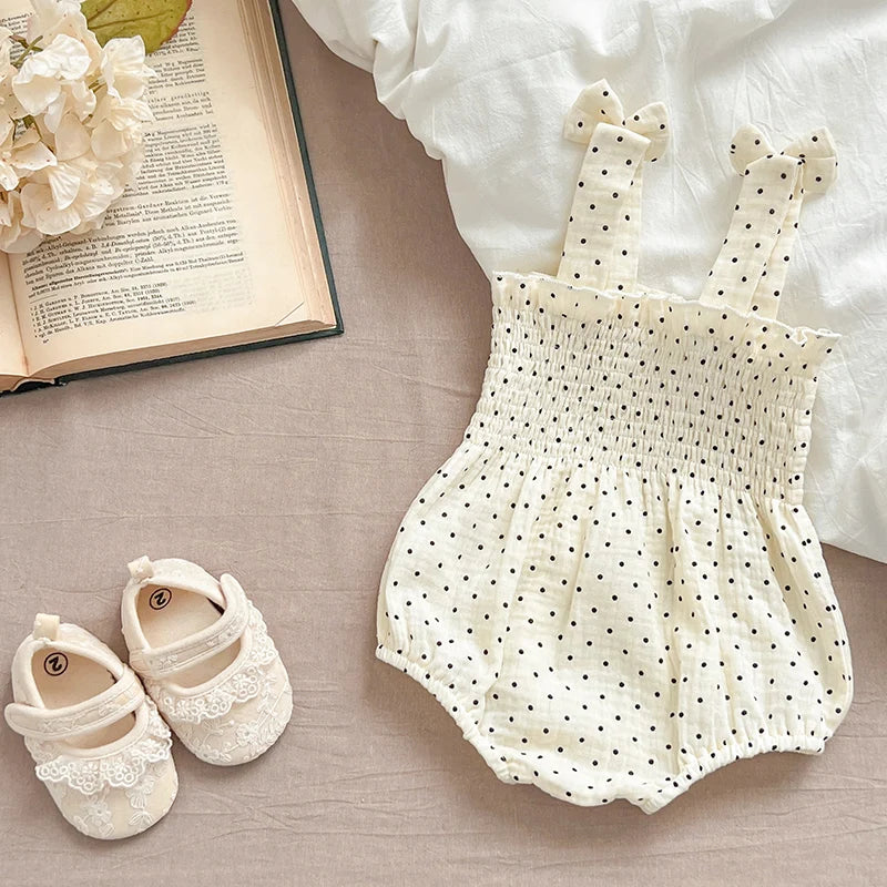 Baby Cotton Sleeveless Rompers Clothes Newborn Girls Clothes Toddlers Flower bow Kids One-pieces Bodysuits Summer Outfit Kids