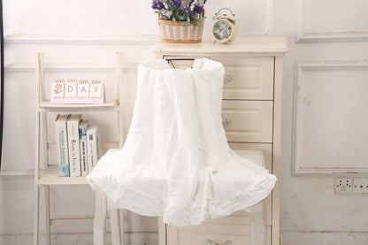 100% Organic Cotton Baby Wrap Gauze Ruffle Baby Blanket Security Material Swaddle Blanket
