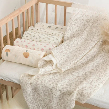 120X150CM Summer Floral Muslin Baby Blankets Baby Swaddle Wrap Receiving Blankets Soft Sleeping Bed Crib Quilt Stroller Blanket