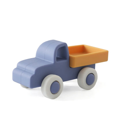 Baby BPA Free Silicone Car Ambulance Toys Wooden Cartoon Bus Teether Educational Montessori Toys For Children Teething Baby Toys