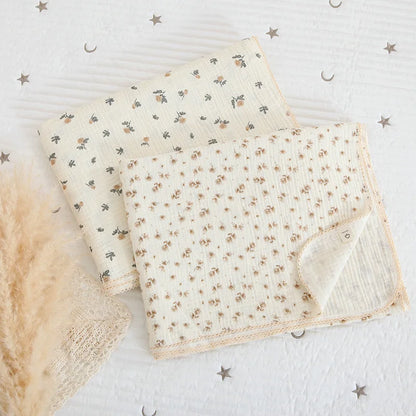 120X150CM Summer Floral Muslin Baby Blankets Baby Swaddle Wrap Receiving Blankets Soft Sleeping Bed Crib Quilt Stroller Blanket